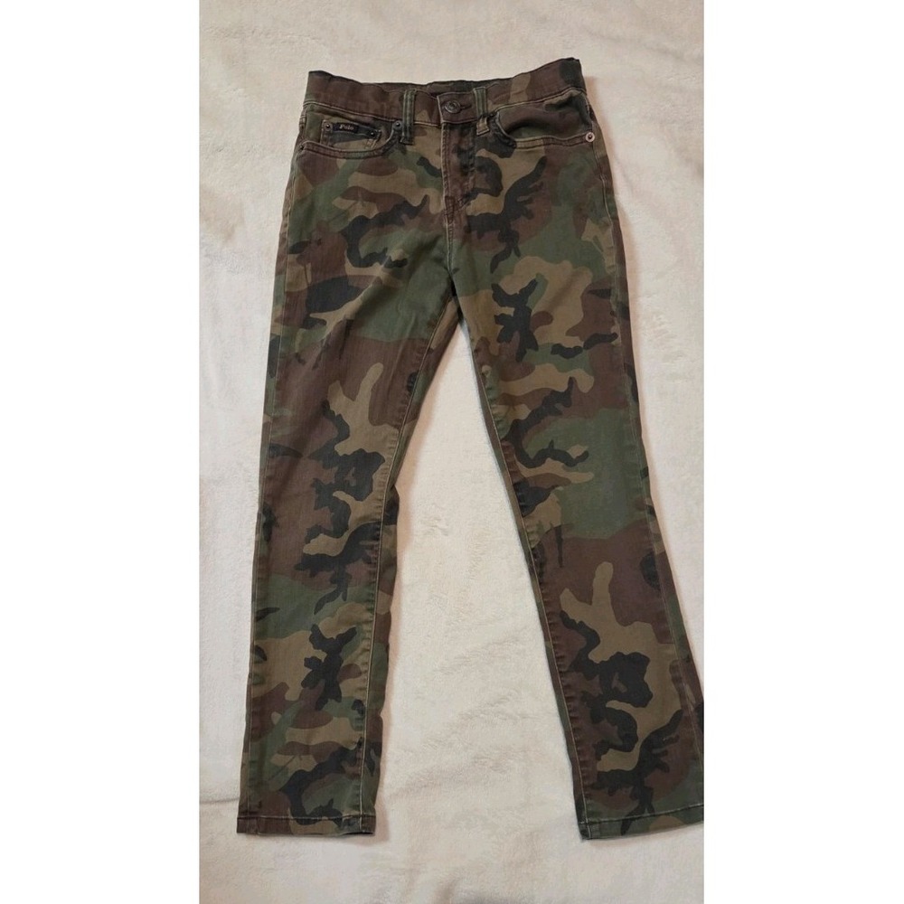 POLO RALPH LAUREN SULLIVAN SLM BT DNM CAMO PRINT BOYS YOUTH SIZE 8 JEANS